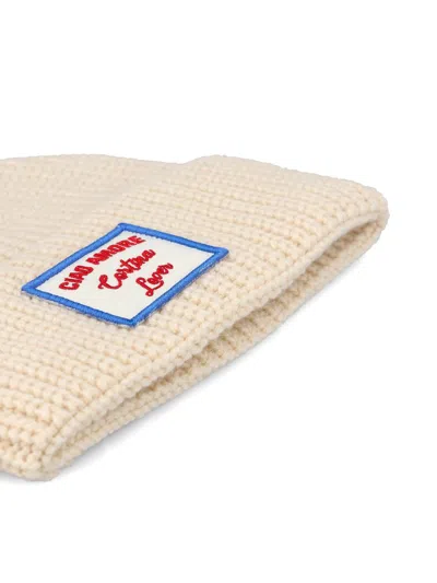 Giada Benincasa Ribbed-knit Logo-patch Beanie Hat In Neutral