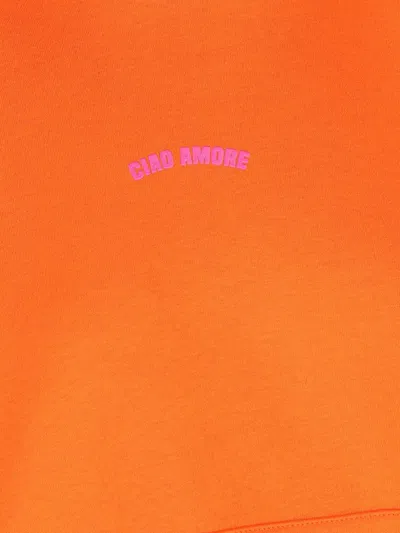 Giada Benincasa Logo-print Hoodie In Orange
