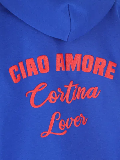 Giada Benincasa Ciao Amore Embroidered Hoodie In Blue
