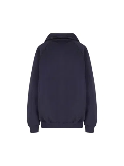 Giada Benincasa Embroidered Polo-neck Top In Blue