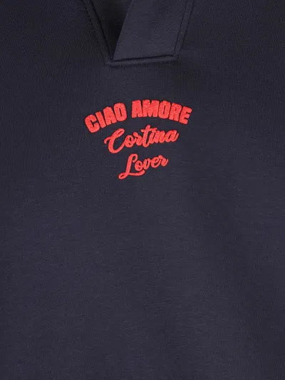 Giada Benincasa Embroidered Polo-neck Top In Blue