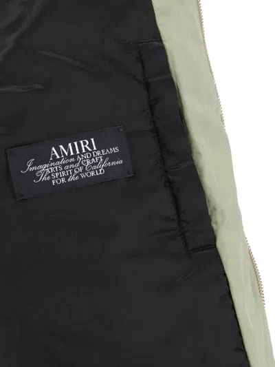 Amiri Embroidered Casual Jacket With Colorful Patches In Green