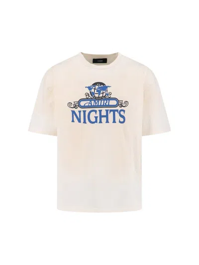 Amiri Boxy-fit Graphic T-shirt With Midnight Message In Neutral