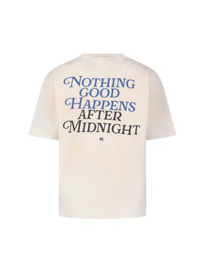 Amiri Boxy-fit Graphic T-shirt With Midnight Message In Neutral