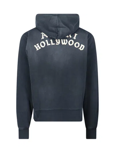 Amiri Felpa In Cotone Ardesia  Uomo In Blue