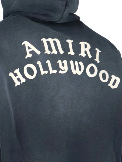 Amiri Felpa In Cotone Ardesia  Uomo In Blue