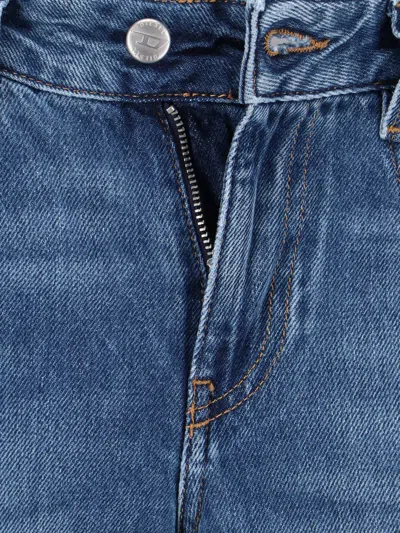 Diesel High-waisted Flared Jeans With Vintage-inspired Finish In Blue