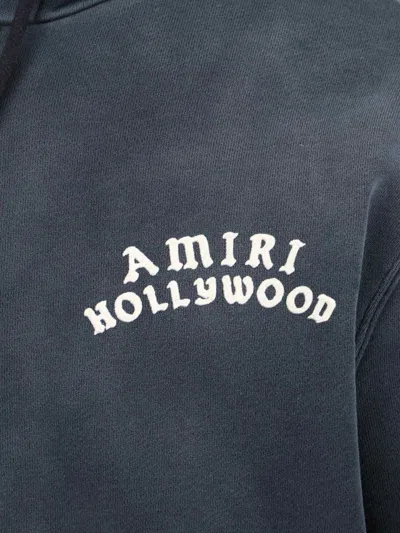 Amiri Felpa In Cotone Ardesia  Uomo In Blue