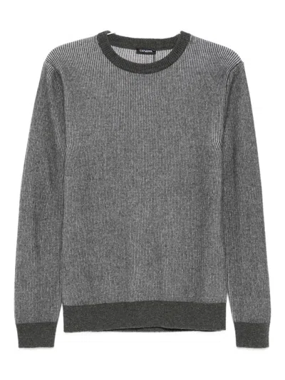Cenere Ribbed Wool-cashmere Sweater In Gray