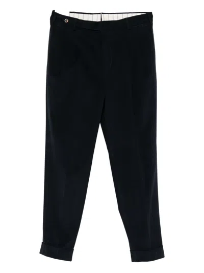 Pt Torino Cuffed-hem Trousers In Blue