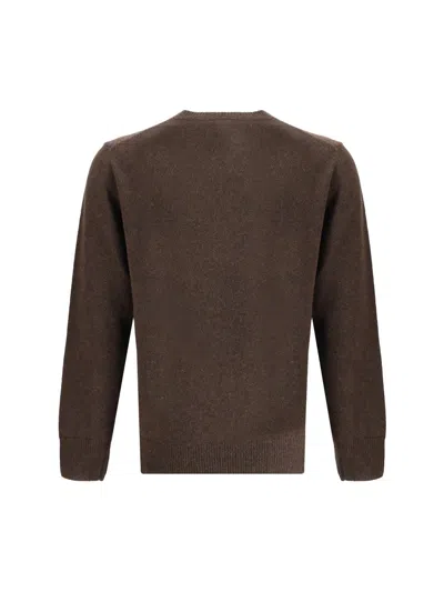 Brooksfield Crew-neck Sweater In Brown