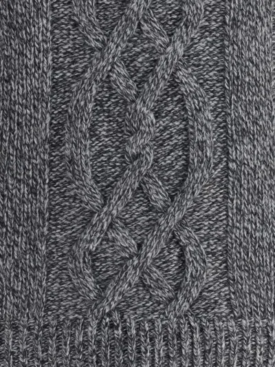 Brooksfield Woven Yarn Sweater In Gray