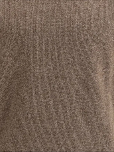 Brooksfield Virgin Wool Turtleneck Sweater In Brown