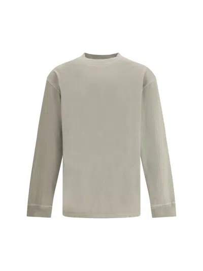 Agolde Payson Long Sleeve Waffle Knit Tee In Gray