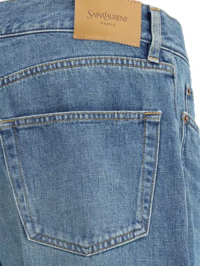 Saint Laurent High-rise Denim Jeans In Blue