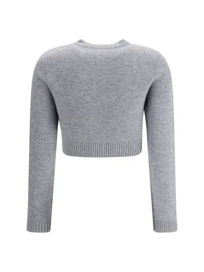 Self-portrait Wool Cardigan In Gray