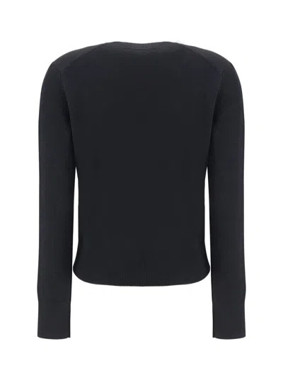 Ami Alexandre Mattiussi Ami Paris Ami De Coeur Black Crew-neck Sweatshirt Women In Black