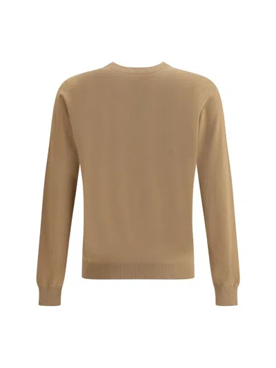 Fendi Men Sweater Whit Pocket In Sand