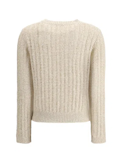Brunello Cucinelli Sequin-embellished Sweater In Neutral
