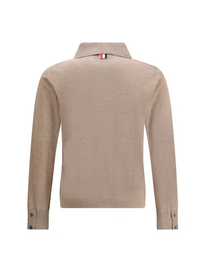 Thom Browne Virgin Wool Cardigan In Neutral