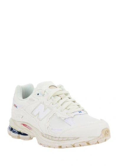 New Balance Low Top Sneakers With Mesh Panels And Rubber Outsole In White
