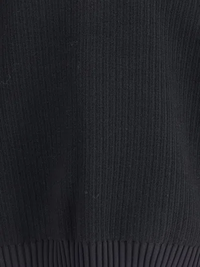Y-3 Wool Padded Crew Sweater In Black