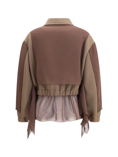 Undercover Colorblock Blouson Jacket In Neutral