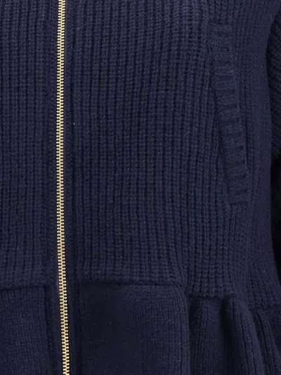 Undercover Bomber Jacket With Wool Inserts In Blue