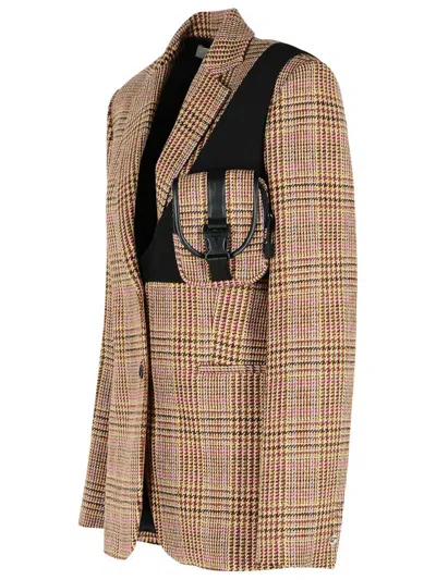 Coperni Multicolor Virgin Wool Blazer In Brown