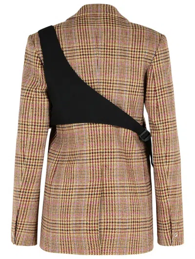 Coperni Multicolor Virgin Wool Blazer In Brown