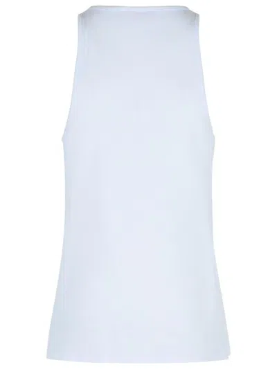 Diesel White Cotton Blend Tank Top Women In White