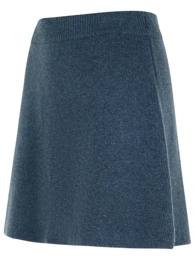 Lisa Yang 'clare' 'night Fall' Cashmere Skirt In Blue