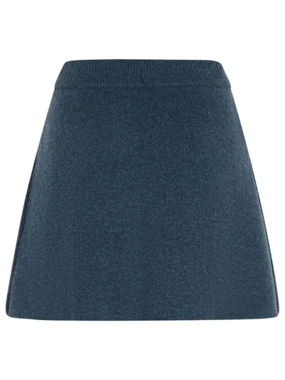 Lisa Yang 'clare' 'night Fall' Cashmere Skirt In Blue