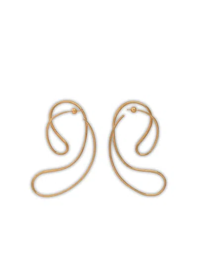 Panconesi Gold 'p Continua Large' Earrings In Gold