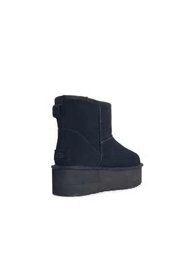 Ugg 'classic Mini Platform' Black Suede Boots In Multi