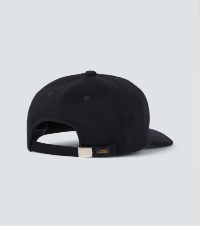 Undercover Embroidered Wool Baseball Cap In Black