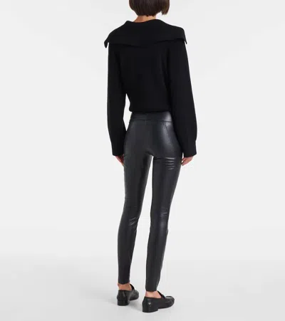 Wolford Shaping Leggings With High Waistband And Seam Detailing In Black