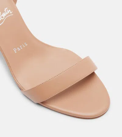 Christian Louboutin Womens Nude Loubigirl 100 Leather Heeled Sandals In Neutral