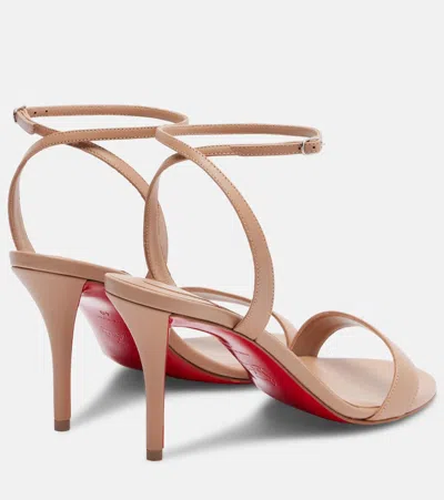 Christian Louboutin Womens Nude Loubigirl 100 Leather Heeled Sandals In Neutral