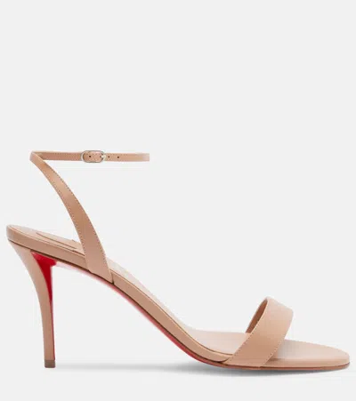 Christian Louboutin Womens Nude Loubigirl 100 Leather Heeled Sandals In Neutral