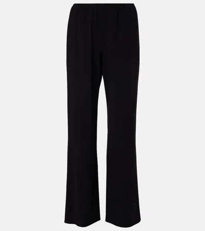 The Row Seraphim Wool-blend Straight Pants In Black