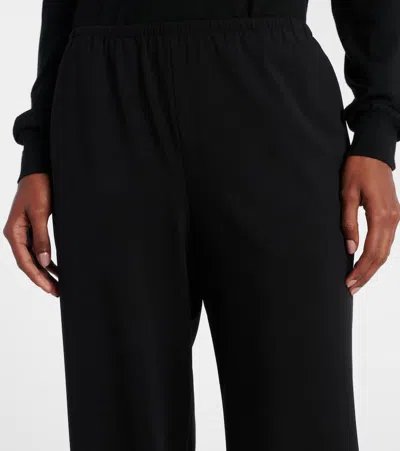 The Row Seraphim Wool-blend Straight Pants In Black