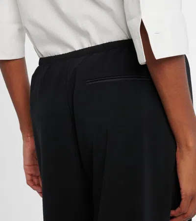 The Row Seraphim Wool-blend Straight Pants In Black