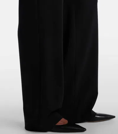 The Row Seraphim Wool-blend Straight Pants In Black