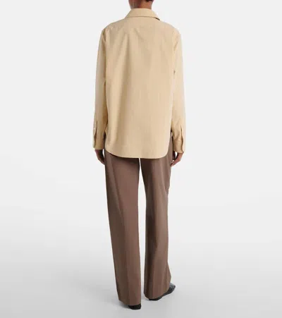 The Row Margan Cotton Poplin Shirt In Neutral