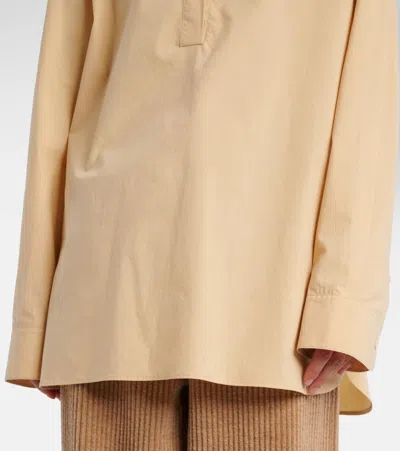 The Row Margan Cotton Poplin Shirt In Neutral