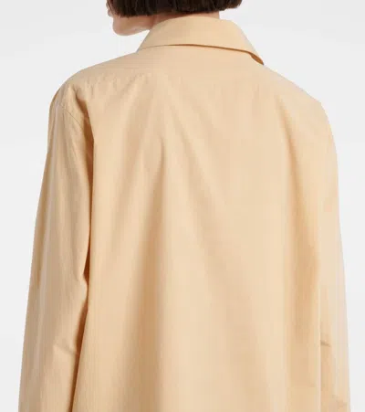 The Row Margan Cotton Poplin Shirt In Neutral