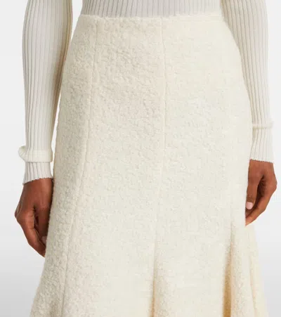 Gabriela Hearst Amy Cashmere And Wool-blend Midi Skirt In White