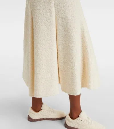 Gabriela Hearst Amy Cashmere And Wool-blend Midi Skirt In White