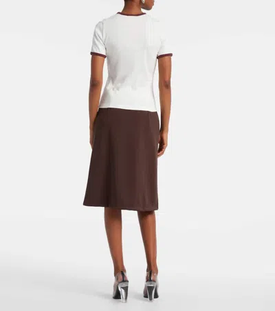 Courrèges Logo Cotton T-shirt In White